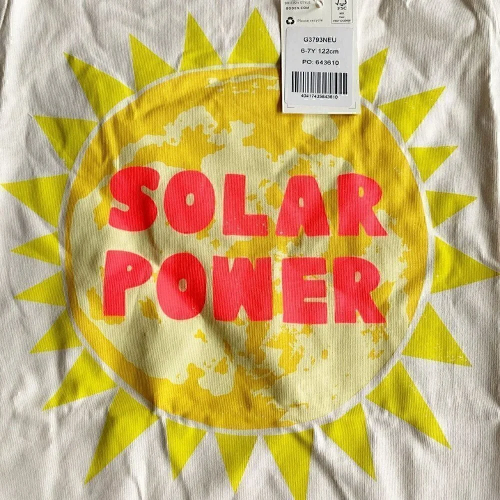 NEW Mini Boden Solar Power Kids Tee
